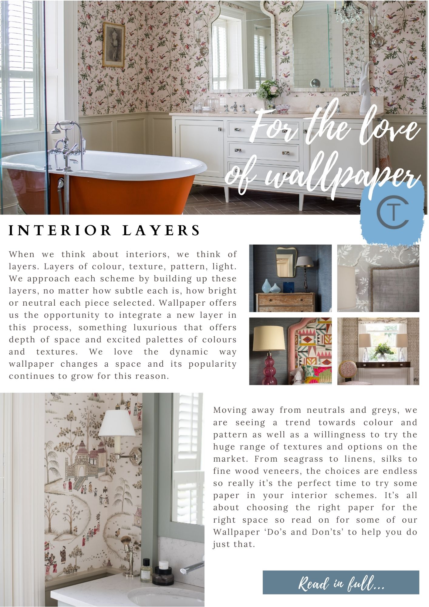 For the Love of Wallpaper - Thompson Clarke Interiors For the Love of Wallpaper - Thompson Clarke Interiors
