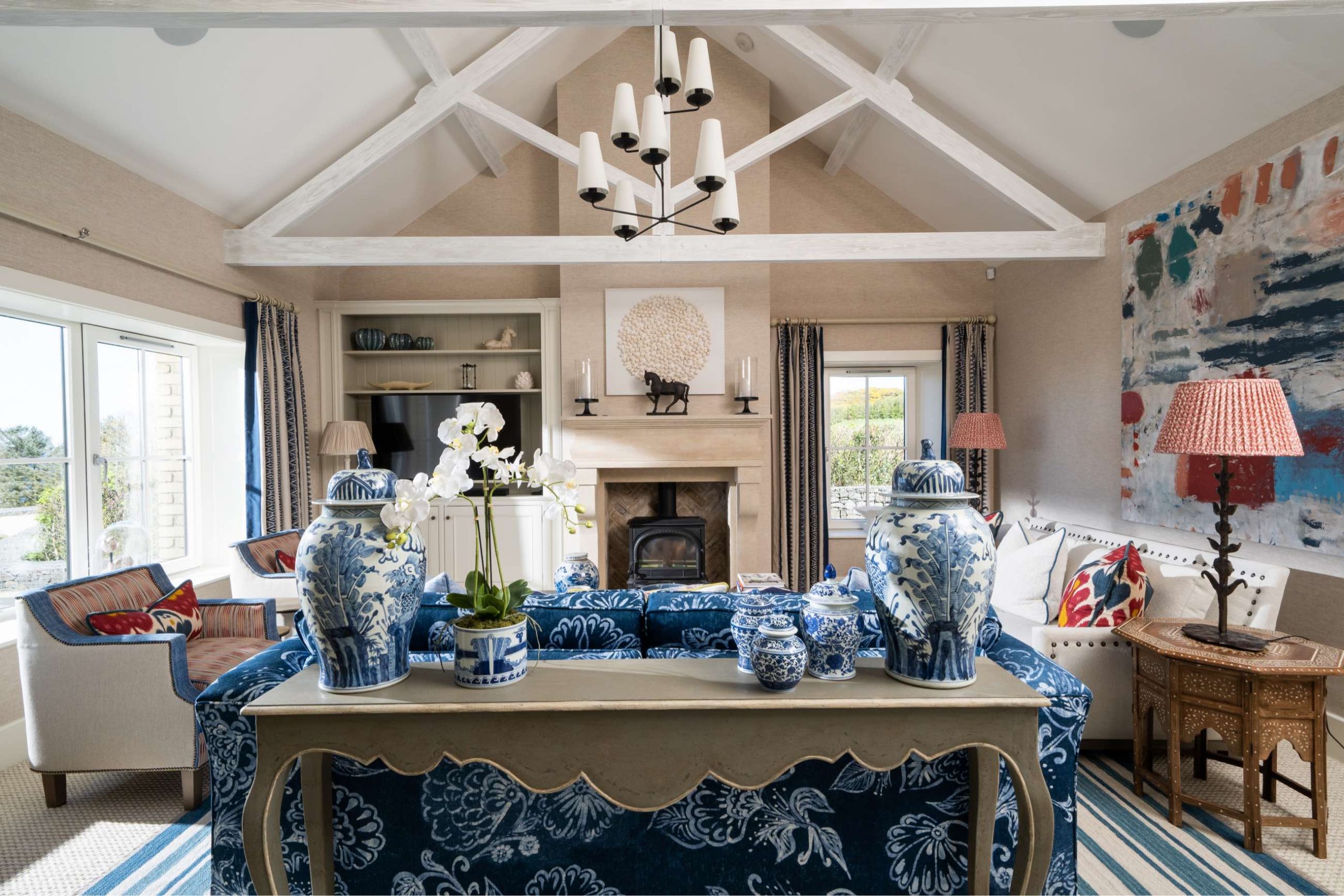 Porcelain in living room